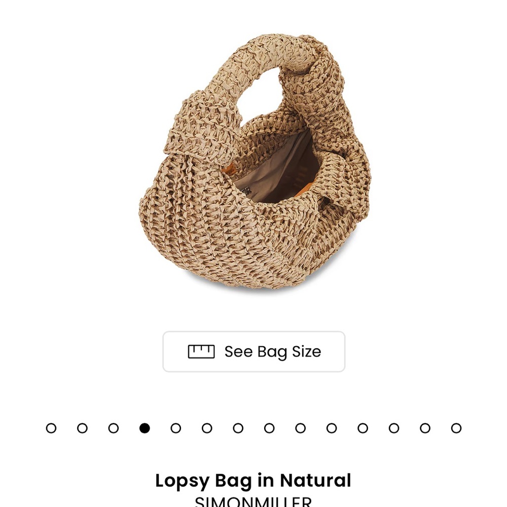 Simon Miller Woven Tan Lopsy Bag